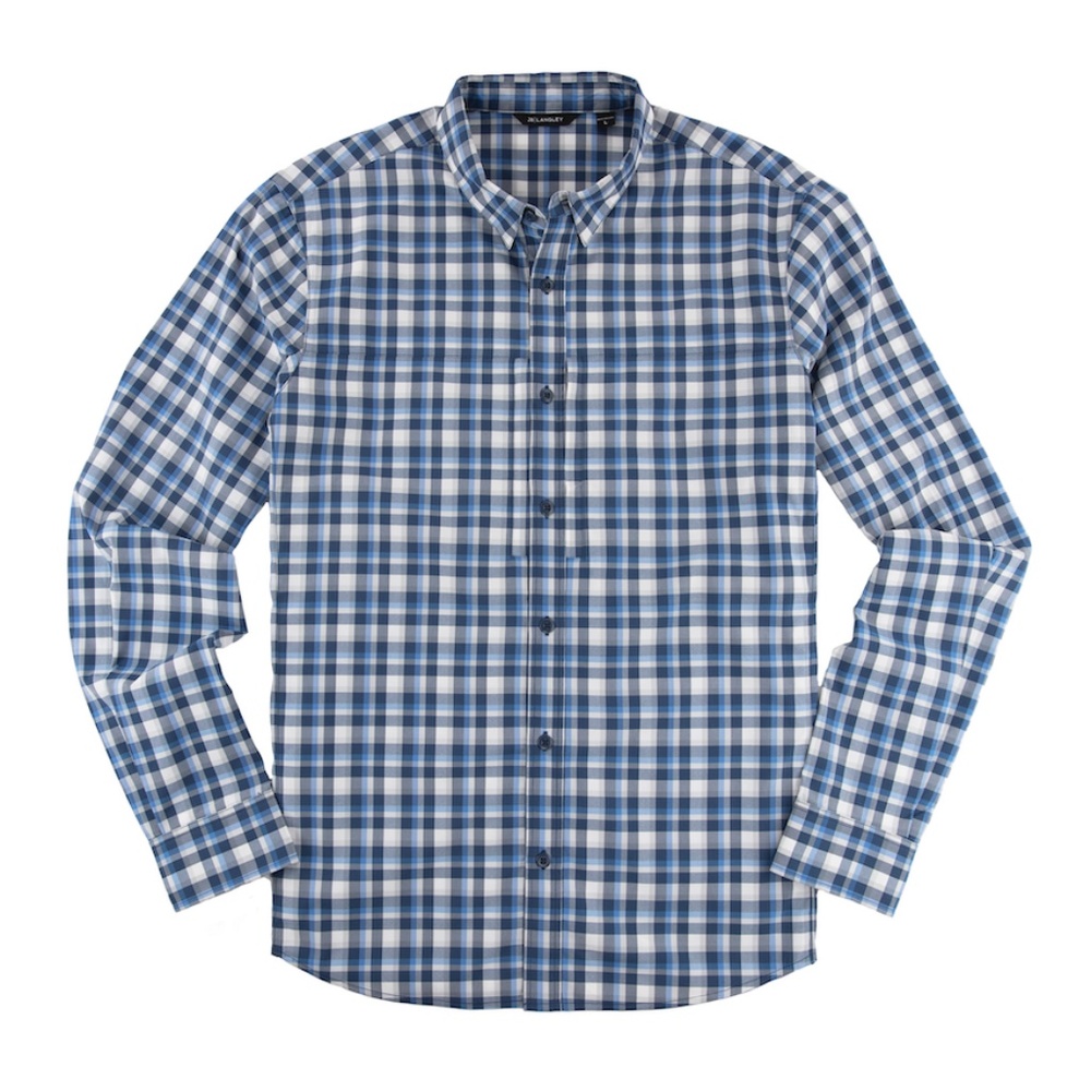 Rockwell Long Sleeve Button Down Shirt - Dark Blue Plaid